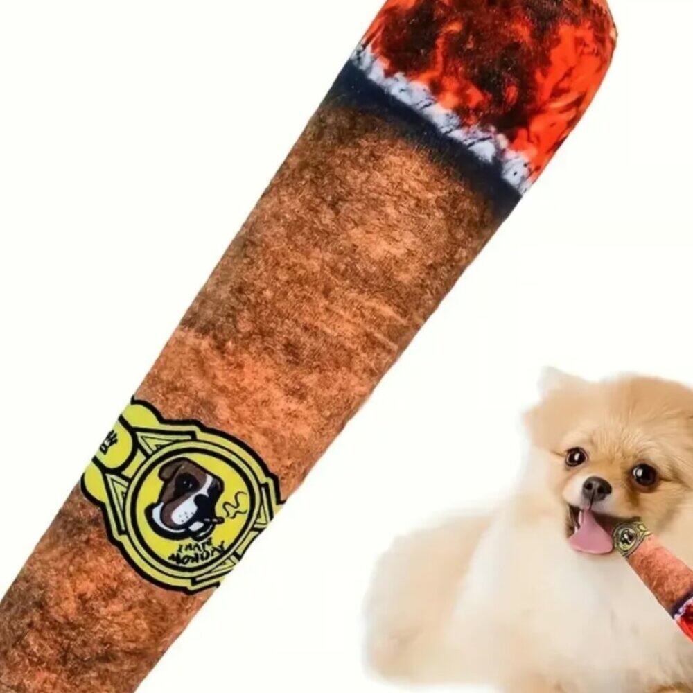 Dog Cigar Plush Play Toy